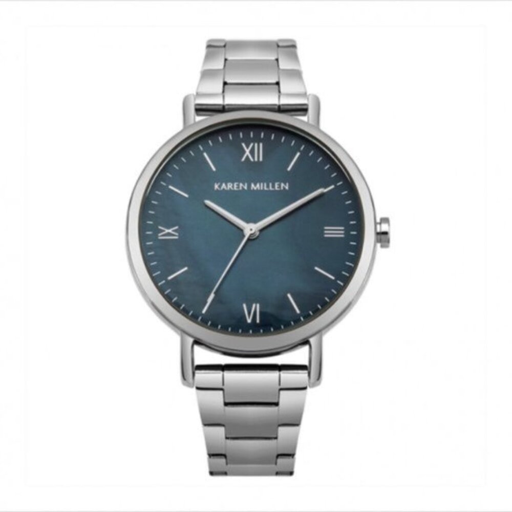 Karen Millen Mother of Pearl Watch with Gift Box